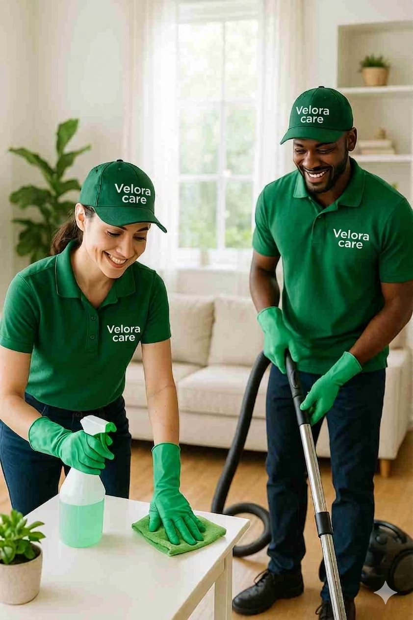 Professional cleaning team